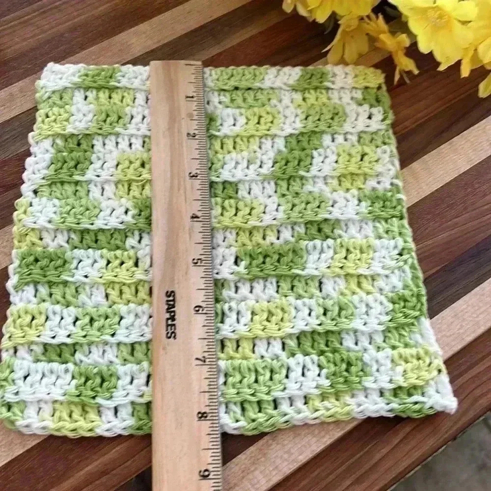 100% Cotton Handmade Washcloth, Set of 2
